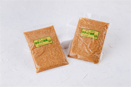 【定期３ヶ月】ゆきっこ味噌１kg × ２袋（左草畑作生産組合）