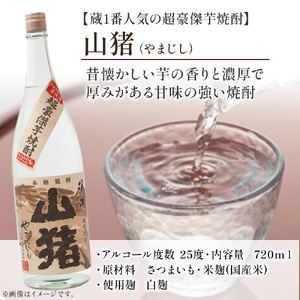 超豪傑芋焼酎 山猪 25度 （720ml×2本） 焼酎 芋焼酎 25度 焼酎セット お酒 宮崎焼酎 宮崎県 小林市