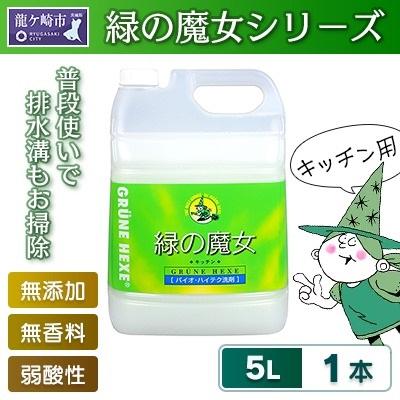 ふるさと納税 龍ケ崎市 ふるさと納税専門誌掲載品　一石二鳥　次世代型環境配慮型洗剤 緑の魔女キッチン5L×1　沖縄等配送可