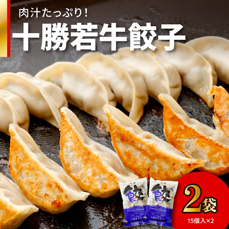 【ふるさと納税】十勝若牛100％使用！ 十勝若牛 餃子 330g(15個入り) × 2 牛肉 ギョーザ 惣菜 おかず にんにく入り 加工品 おつまみ 中華 焼くだけ 簡単 冷凍 ギフト お歳暮 お中元 夏 夏ギフト お中元ギフト のし 熨斗 北海道 清水町 送料無料