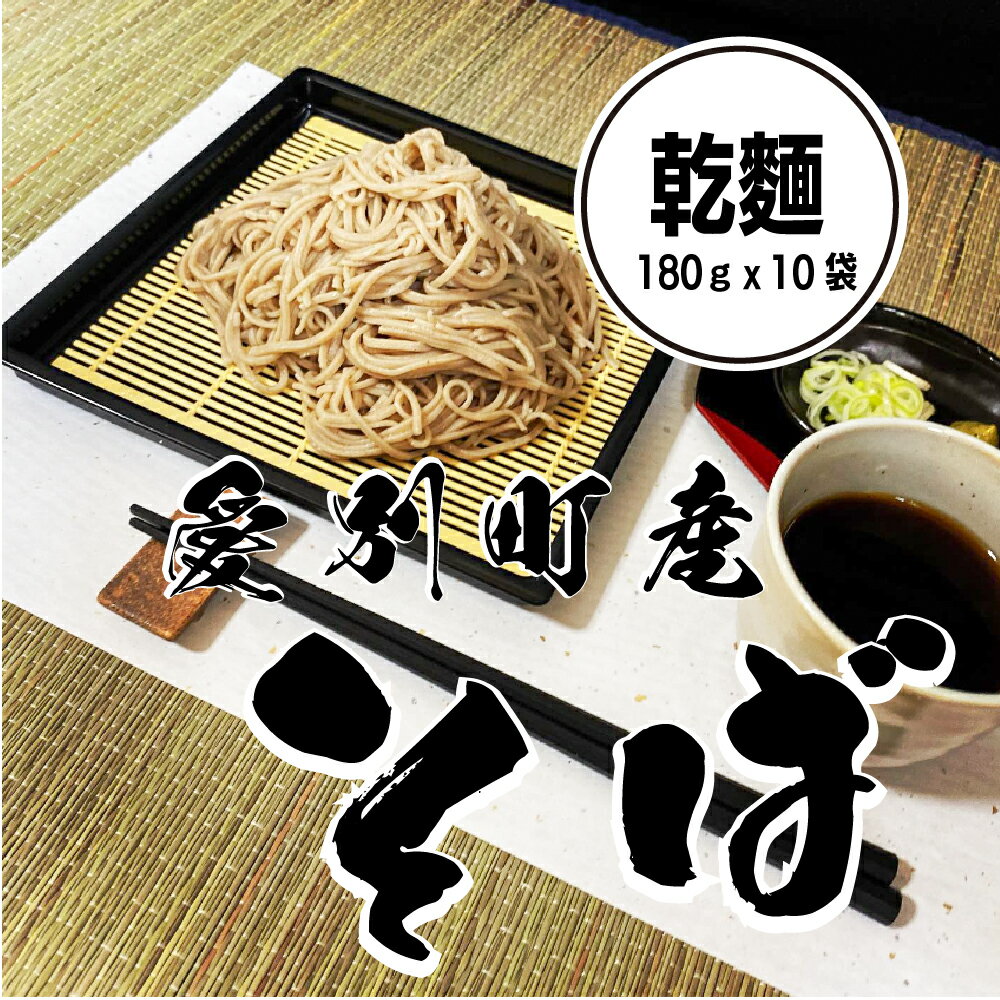 【ふるさと納税】そば 乾麺 180g×10袋 国産 北海道愛別町産 【E30220】