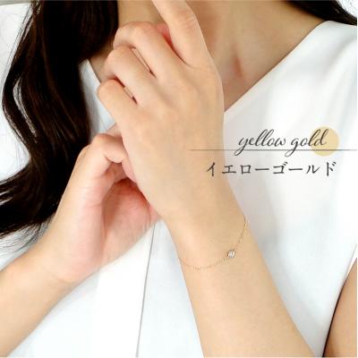 ふるさと納税 甲府市 K18イエローゴールド　キュービック ブレスレット　 601872 |  | 02