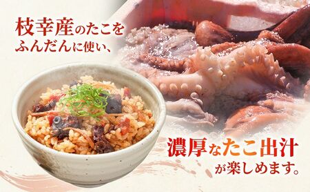 オホーツク枝幸の濃厚たこ出汁！生姜醤油 浜の本格たこ飯の素 3個セット 炊飯器に入れるだけ 1箱3合分［瀧源商店］枝幸町推薦特産品【 たこ飯 タコ飯 炊き込みご飯 海産物 海鮮 魚介 たこ タコ 簡単