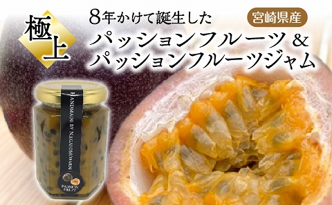 《2026年発送先行予約》【数量・期間限定】8年かけて誕生した《宮崎県産》極上パッションフルーツ＆極上パッションフルーツジャム 国産 宮崎県産 パッションフルーツ 800g ジャム 2本 詰め合わせ 旬の果物 季節の果物 果物 フルーツ 完熟 贈答 贈り物 ギフト グルメ お取り寄せ
