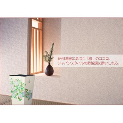ふるさと納税 和歌山市 蒔絵調 ダストボックス M角 6.7L 紫陽花 ホワイト 和室に日本の美を添えるゴミ箱 |  | 02