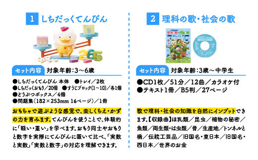江津市限定返礼品：4歳児セット SC-63 しちだ 七田式 4歳 幼児 子育て 教育 学習 知育 セット 教材 教材セット