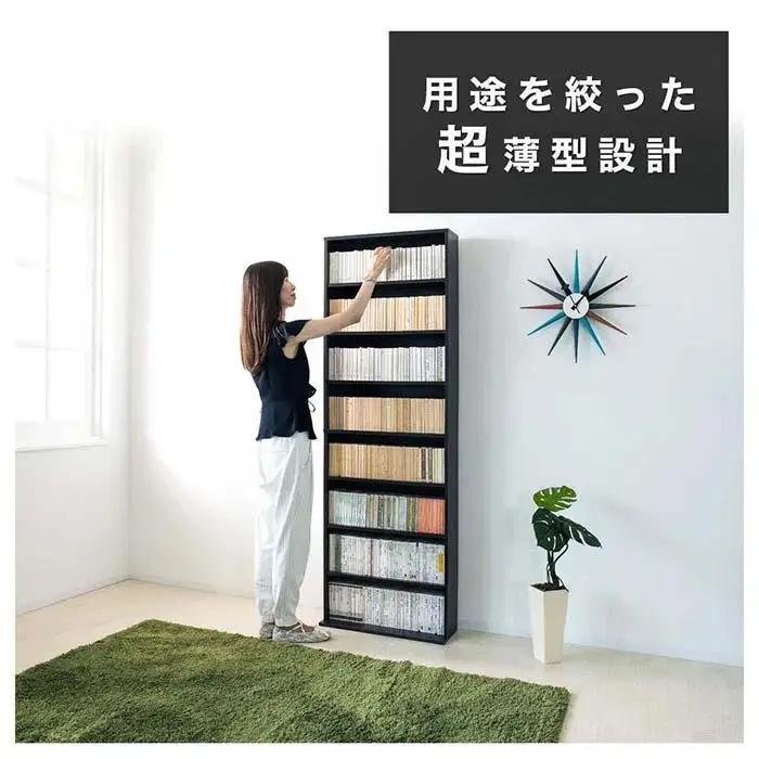 薄型文庫書棚 幅60cm ナチュラル AKU100944902