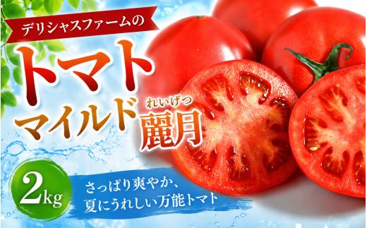 【先行予約】デリシャスファームのトマト(麗月) 2キロ箱 / とまと 野菜 トマト 【delf055】