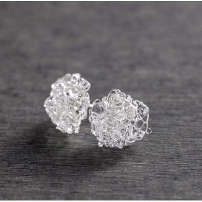 【ふるさと納税】【木曽発】アップサイクルガラス ピアス lino【1721287】