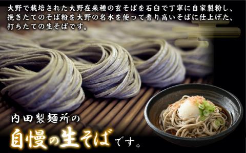 【先行予約】【年越しそば】越前大野産 石臼挽き 生そば 5食 つゆ付 越前そば 【12月27日～12月29日お届け】 [A-018003]