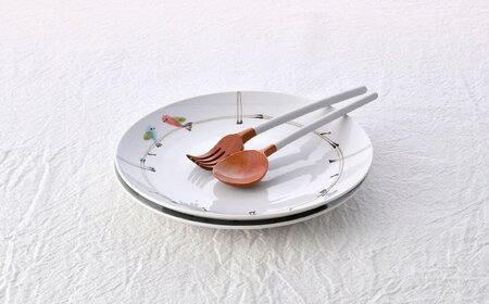 【波佐見焼】ことりの森 21cm プレート 2枚セット【まるしん】[WD42]