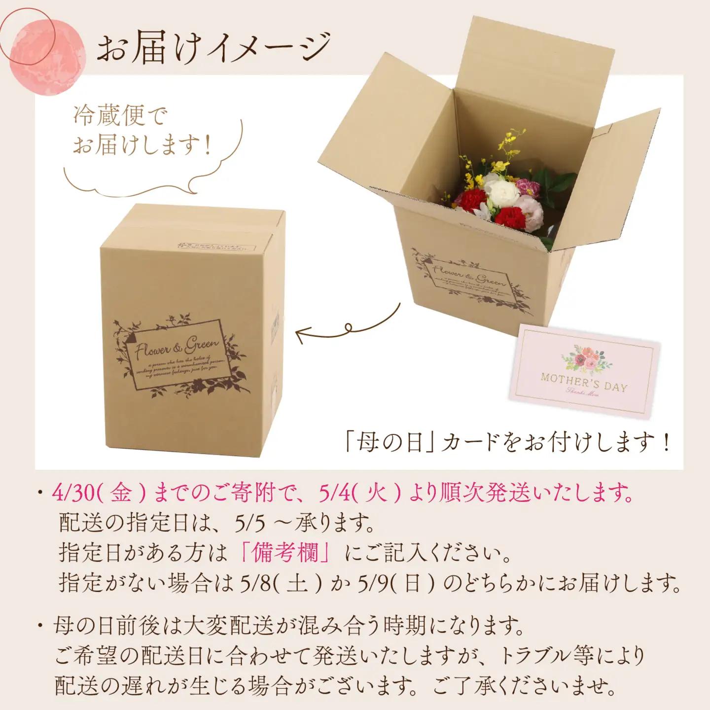 【先行予約】母の日に贈る フレッシュなオリジナルフラワーアレンジメント【５月8、9日でお届け】 / 花 生花 [A-159005]