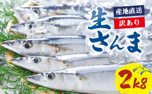 訳あり さんま 約2kg サンマ 冷蔵 秋刀魚 鮮さんま 限定 期間限定 旬 簡単調理 焼き魚 煮魚 フライ おかず おつまみ 晩酌 米 丼 海産物 海鮮 魚介 魚介類 三陸 岩手県 大船渡市