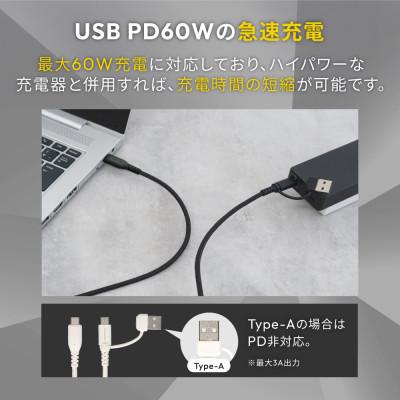ふるさと納税 海老名市 最大PD60Wデータ転送 USBType-A/Type-CtoType-C2in1ケーブル ブラック |  | 03