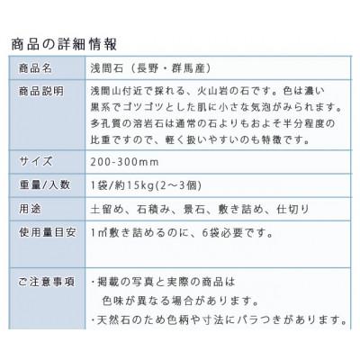 ふるさと納税 大野町 庭石  浅間石(200〜300mm) 1袋(約15kg)ロックガーデン |  | 02