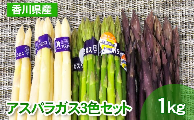 アスパラガス3色セット 1kg 野菜 野菜セット 