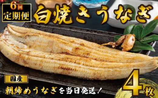 国産うなぎ 白焼き 4枚 1尾約120g 定期便6回 うなぎ 鰻 白焼き 蒲焼 定期便 うな重 鰻丼 うな丼 ひつまぶし 土用の丑の日 土用丑 魚 海鮮 魚介類 肉 肝 レバー 冷蔵 おつまみ おかず 惣菜 酒 ビール 焼酎 日本酒 ウイスキー チューハイ お取り寄せ ギフト プレゼント 贈答 贈答用 贈り物 内祝い お中元 お歳暮 母の日 父の日 敬老の日 千葉県 銚子市 有限会社石毛川魚店