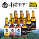 【ふるさと納税】【6回お届け定期便／奇数月発送】南信州ビールOgna「12本4種飲み比べセット×6回」　【定期便・お酒・ビール】