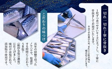 さば 骨無し 無添加 切身 塩さば 約1.25kg（250g×5パック 20枚）【nss501C】