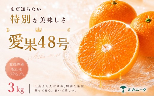 【知る人ぞ知る】 幻の新品種 【愛果48号】 3kg 愛媛県産 国産 【2027年2月下旬頃から順次発送】 | 日本 みかん 愛果48号 あいか  蜜柑 アイカ 柑橘 果物 愛媛のみかん くだもの 贈答 フルーツ ご家庭用 数量限定 愛媛県産 ミカン 愛媛県 松山市