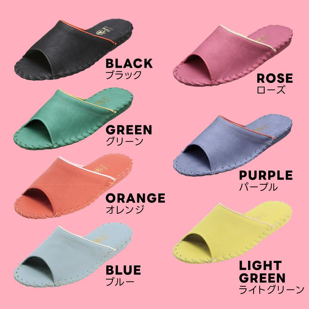 9505J スリッパ パープル S（22.0cm～22.5cm）パンジー 日本製 レディース 防汚素材 手縫い 静音 滑り止め 抗菌加工 軽量  丈夫 ギフト 人気  ルームシューズ