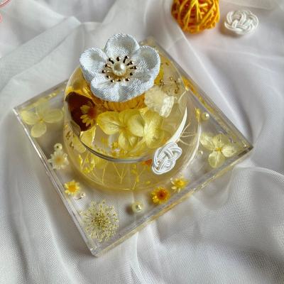 ふるさと納税 荒川区 【かがみもちりうむ】固まるハーバリウムで作る鏡餅のお飾り(イエロー)【071-005-2】 |  | 02