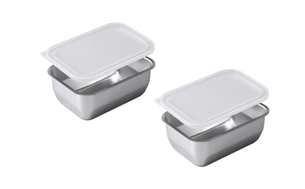 
お料理はかどる 蓋付き角バット1/4サイズ 2個セット (ステンレスバット)【 キッチングッズ 調理器具 キッチン用品 ステンレス製 燕三条製 】 FC010268
