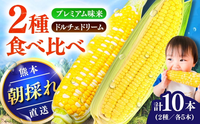 
                  【先行予約】【2027年5月下旬より順次発送】スイートコーン(ドルチェドリームとプレミアム味来) 食べ比べセット / とうもろこし 熊本県 菊陽町【なかむら農園】 [BHCJ006]
                