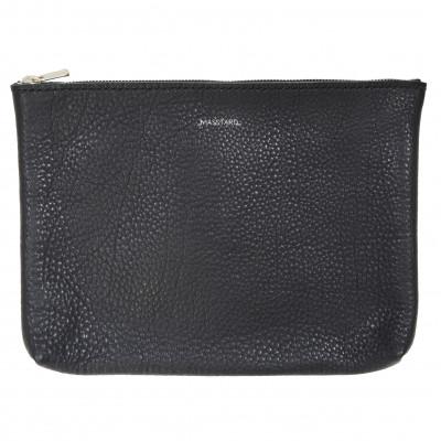 ふるさと納税 鎌倉市 MASSTARD -MINIMAL LEATHER POUCH LARGE- BLACK | 