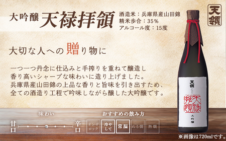 「大吟醸」セット 大吟醸 天禄拝領（720ml×1本）/大吟醸　吟（720ml×1本）【2-16】