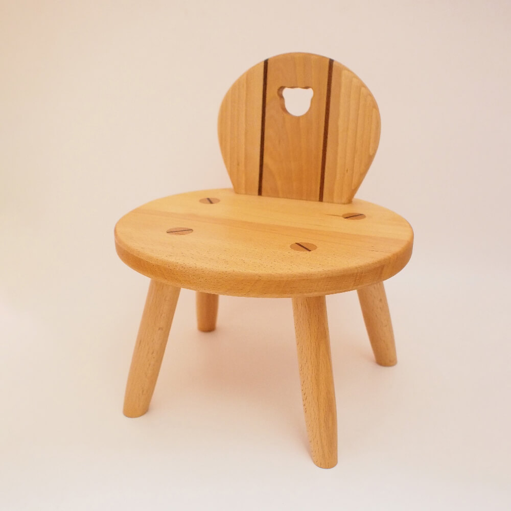 【ふるさと納税】くまさん椅子【ブナ】