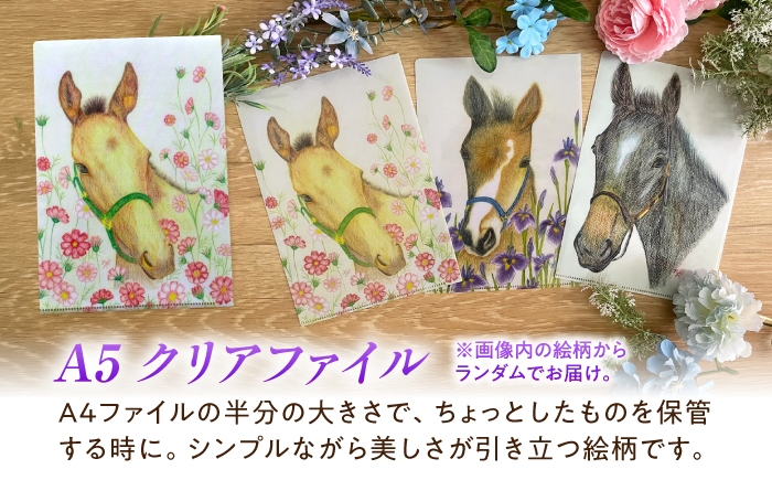 文房具 ステーショナリーセット 競馬 馬 競走馬 グッズ 雑貨 クリアファイル