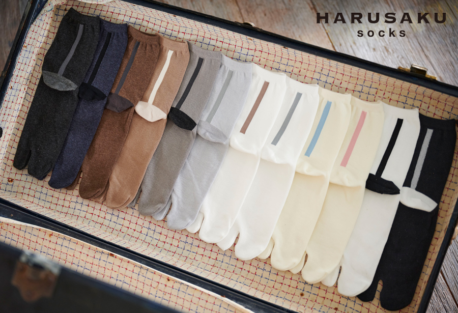 HARUSAKU 足袋バックラインソックス 5足セット （25cm〜27cm）
