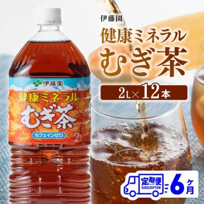 ふるさと納税 川南町 【毎月定期便】健康ミネラル むぎ茶 カフェインゼロ 2L×6本×2ケース(川南町)全6回