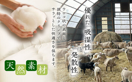 【希少！】石田めん羊牧場の羊毛100％使用　職人手作りの羊毛布団（シングル1組）