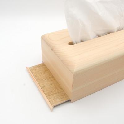 ふるさと納税 鮫川村 ティッシュケース(ソフトパック専用)　鮫川村産ヒノキ |  | 01