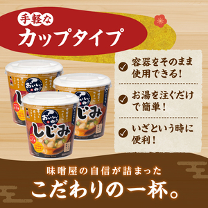 神州一味噌 おいしいね！！ むき身しじみ 60食(1食×6個×10箱） 味噌汁 カップ味噌汁 インスタント レトルト みそ汁 即席 備蓄 防災