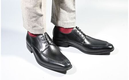 ビジネスシューズ　幅広　AS 580 BL【ブラック】 ファッション ファッション小物 靴 日本製 社会人 メンズ 男性用 紳士靴 牛革 ロングノーズ スタイリッシュ  26.5cm