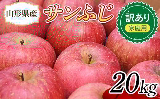 りんご 訳あり サンふじ 20kg (10kg×2箱) 山形県産 《先行予約 2025年11月中旬から発送開始》 リンゴ 林檎 デザート フルーツ 果物 くだもの 果実 食品 山形県 FSY-1395