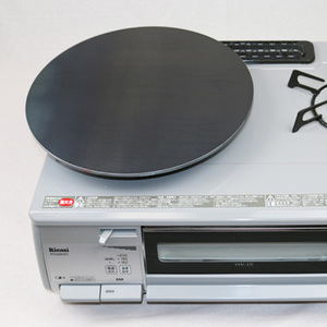 1059 ZEOOR 家庭でおいしく焼ける クレープメーカー 直径35cm 350mm 本格クレープ鉄板 トンボ スパチュラ付き IH対応 CR60[sanitize]14P