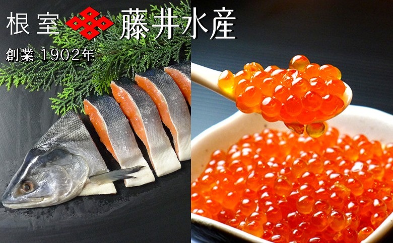 紅鮭姿切り1.5kg×1P・いくら醤油漬け100g×4P F-42014