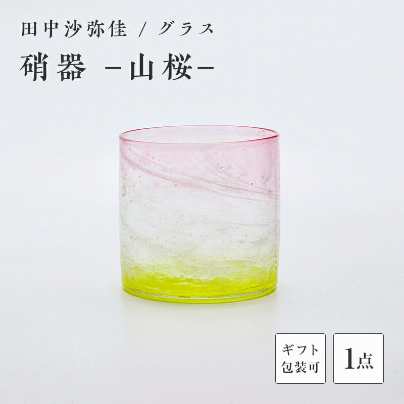 【ふるさと納税】＼ギフト用あり／〈ガラス作家　田中沙弥佳〉グラス「硝器ー山桜ー」 硝子 ガラス 贈り物 ギフト F6L-1275var