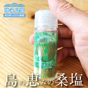 島の恵みの桑塩 （ビンタイプ）×3瓶 W011-110u-02 塩 天然塩 天然塩 食塩 海塩 ソルト 海水 天然 桑 調味料 シーソルト ミネラル 糖尿病 予防 血糖値 血圧 抑制 便通 改善 瓶 