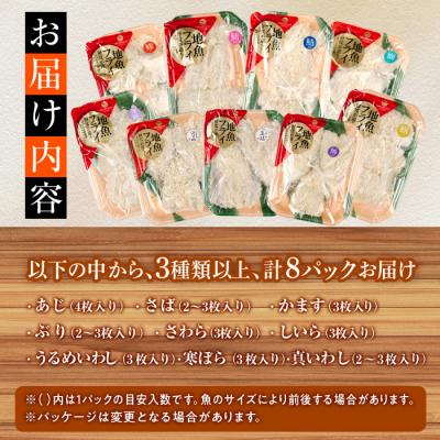ふるさと納税 佐伯市 <訳あり>地魚フライセット詰合せ (計8P・3種類以上) |  | 01