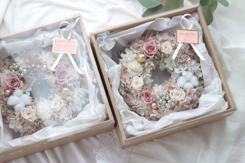 プリザーブドフラワー　リース　イエロー／HANARA　ビタミンカラー　華　花　ギフト　母の日　花冠　かわいい　ドライフラワー　インテリア　奈良県　宇陀市 誕生日 お祝い 敬老の日 感謝 結婚祝い 還暦