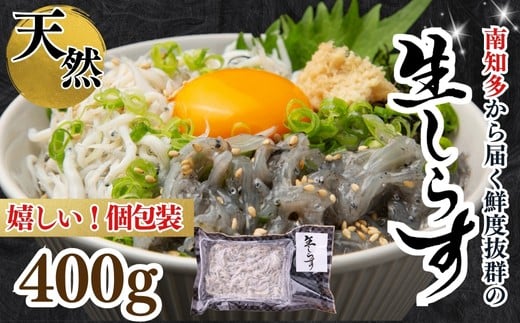 生しらす(お刺身) 約400ｇ(100ｇ×4個) 岬だより