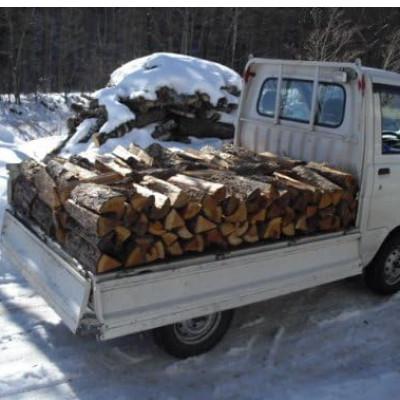 ふるさと納税 茅野市 未乾燥【茅野市・諏訪市エリア配達】ナラ薪約350kg・長35-40cm　長野県八ヶ岳産 |  | 03
