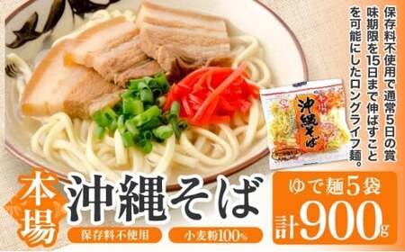 サン食品 沖縄そば(ロング麺) ゆで麺 1食5パック