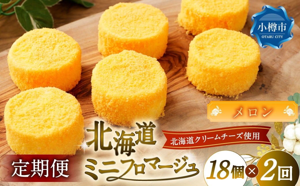 【2回定期便】 北海道ミニフロマージュ （メロン） 約900g×2回 合計約1.8kg