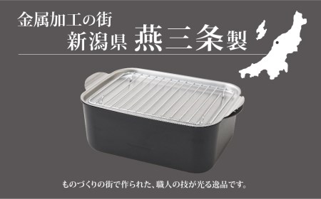 天ぷら鍋角型ワイド アミ･フタ付 燕三条製天ぷら鍋 揚げ鍋 キッチン用品 調理器具 キッチンツール キッチングッズ 角型揚げ鍋 キッチン調理道具【010S084】